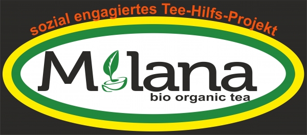 Milana Logo social soziales organic Bio tea Tee helping project Hilfs Projekt
